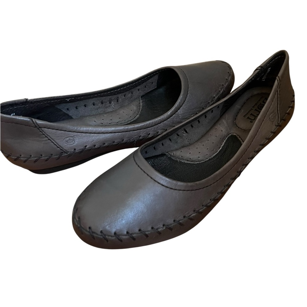 Women’s Born Dark Grey Ballerina Flats Shoes Excellent condition size 8.5